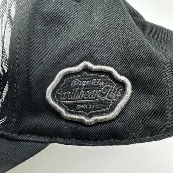 Pier 27 Cancun Men's Baseball Cap Hat Strap back Black - Picture 2 of 8